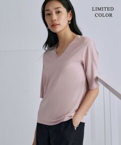 L size ONWARD(大きいサイズ) / エルサイズオンワード ニット・セーター | 【洗える】シンセティックハイゲージ 半袖ニット