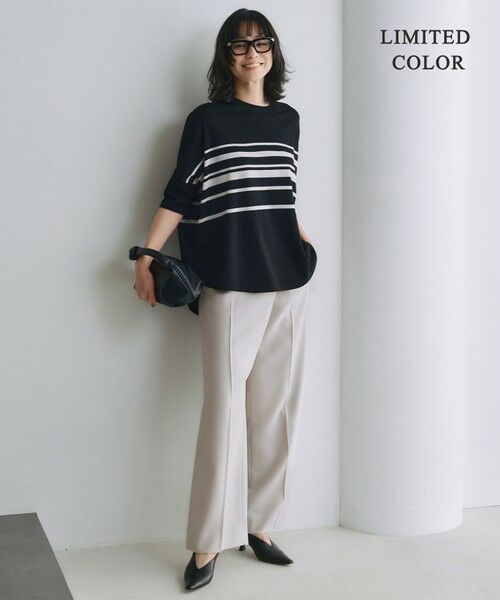 L size ONWARD(大きいサイズ) / エルサイズオンワード ニット・セーター | 【人気のため新色追加・接触冷感・UVカット・洗える】 VIS/NYハイゲージ プルオーバー | 詳細6