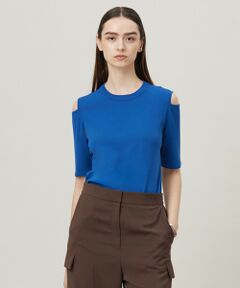 L size ONWARD(大きいサイズ) / エルサイズオンワード ニット・セーター | 【接触冷感・UVカット・洗える】 VIS/NYハイゲージ デザインプルオーバー