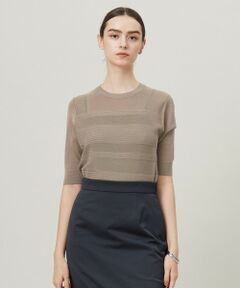 L size ONWARD(大きいサイズ) / エルサイズオンワード ニット・セーター | 【洗える】 レースパターン ニット