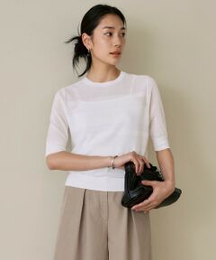 L size ONWARD(大きいサイズ) / エルサイズオンワード ニット・セーター | 【洗える】 レースパターン ニット