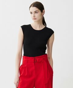 L size ONWARD(大きいサイズ) / エルサイズオンワード ニット・セーター | 【洗える】オーガニックコットンリブ ノースリーブニット