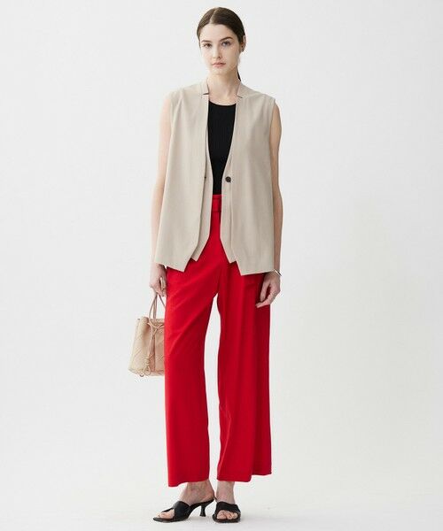 L size ONWARD(大きいサイズ) / エルサイズオンワード ニット・セーター | 【洗える】オーガニックコットンリブ ノースリーブニット | 詳細4