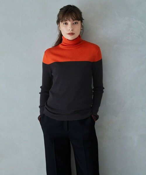 L size ONWARD(大きいサイズ) / エルサイズオンワード ニット・セーター | 【8/26〜9/18期間限定・完全受注生産】エクストラファインメリノニット ハイネックプルオーバー | 詳細6