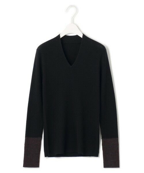 L size ONWARD(大きいサイズ) / エルサイズオンワード ニット・セーター | 【8/26〜9/18期間限定・完全受注生産】エクストラファインメリノニット Vネックプルオーバー | 詳細9