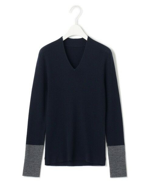 L size ONWARD(大きいサイズ) / エルサイズオンワード ニット・セーター | 【8/26〜9/18期間限定・完全受注生産】エクストラファインメリノニット Vネックプルオーバー | 詳細16
