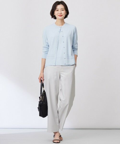 L size ONWARD(大きいサイズ) / エルサイズオンワード カーディガン・ボレロ | 【洗える】RAYON ELITE STRETCH クルーネック カーディガン | 詳細11