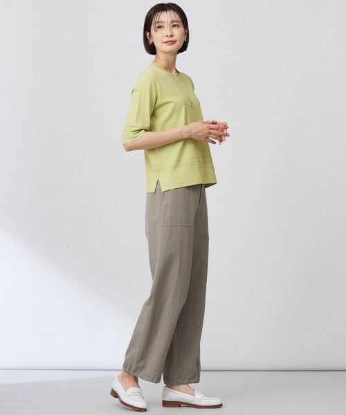 セール】 【洗える】RAYON ELITE STRETCH クルーネック ニット