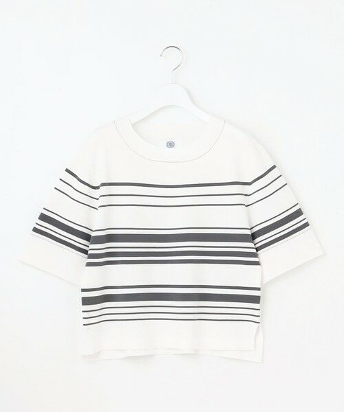 L size ONWARD(大きいサイズ) / エルサイズオンワード ニット・セーター | 【洗える】RAYON ELITE STRETCH ボーダー ニットT | 詳細2