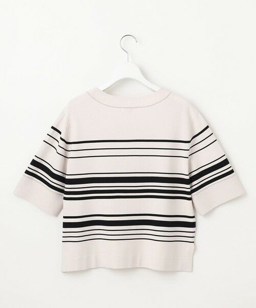 L size ONWARD(大きいサイズ) / エルサイズオンワード ニット・セーター | 【洗える】RAYON ELITE STRETCH ボーダー ニットT | 詳細5