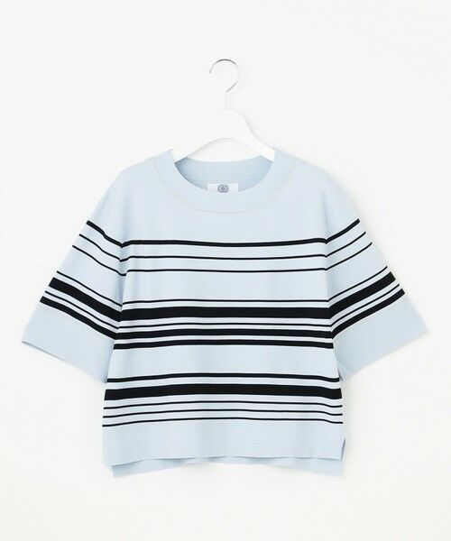 L size ONWARD(大きいサイズ) / エルサイズオンワード ニット・セーター | 【洗える】RAYON ELITE STRETCH ボーダー ニットT | 詳細13