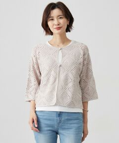 L size ONWARD(大きいサイズ) / エルサイズオンワード ニット・セーター | 【洗える】クロッシェ ニット