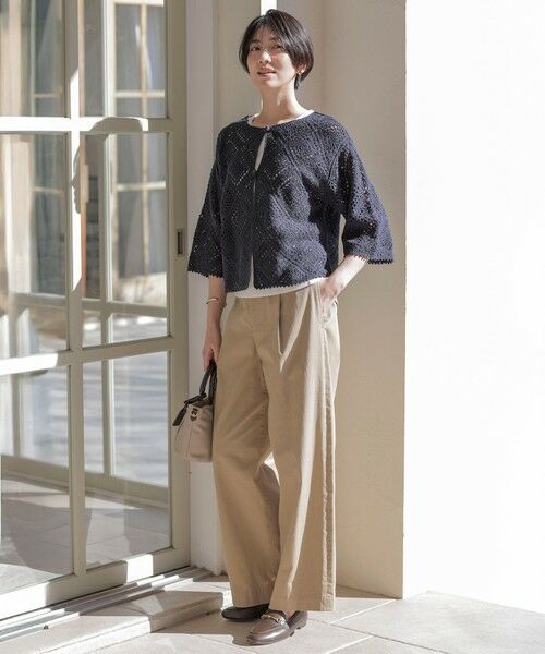 L size ONWARD(大きいサイズ) / エルサイズオンワード ニット・セーター | 【洗える】クロッシェ ニット | 詳細1