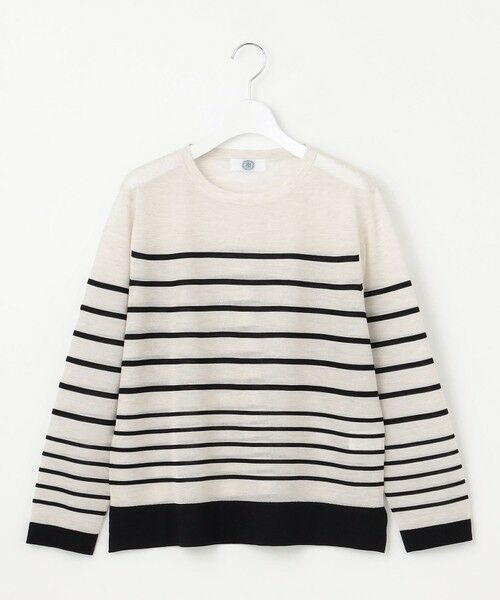 L size ONWARD(大きいサイズ) / エルサイズオンワード ニット・セーター | 【WEB限定・洗える】Vis/Peスパーク シアー ボーダー ニット | 詳細2