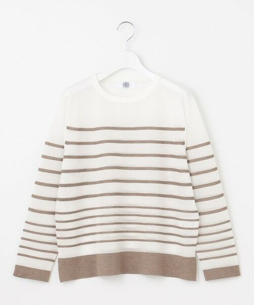 L size ONWARD(大きいサイズ) / エルサイズオンワード ニット・セーター | 【WEB限定・洗える】Vis/Peスパーク シアー ボーダー ニット | 詳細5