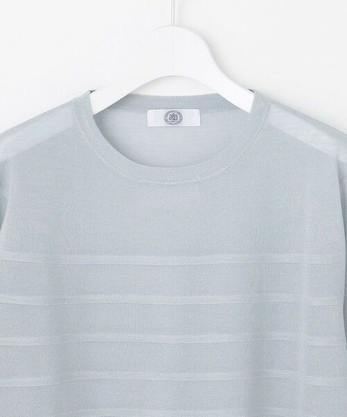 L size ONWARD(大きいサイズ) / エルサイズオンワード ニット・セーター | 【WEB限定・洗える】Vis/Peスパーク シアー ボーダー ニット | 詳細9