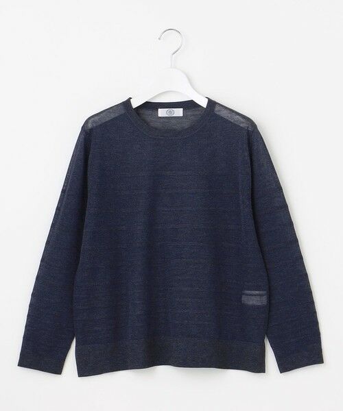 L size ONWARD(大きいサイズ) / エルサイズオンワード ニット・セーター | 【WEB限定・洗える】Vis/Peスパーク シアー ボーダー ニット | 詳細17