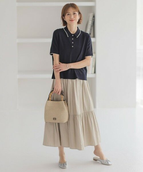 セール】 【洗える】DRY COTTON ニットポロ （ポロシャツ）｜L