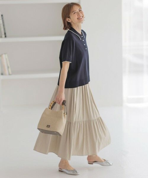 セール】 【洗える】DRY COTTON ニットポロ （ポロシャツ）｜L