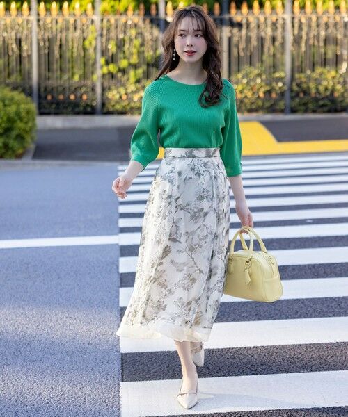 L size ONWARD(大きいサイズ) / エルサイズオンワード ニット・セーター | 【UVカット・洗える】コクーンスリーブ プルオーバー | 詳細8