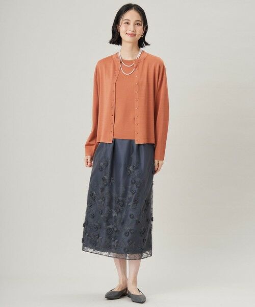 L size ONWARD(大きいサイズ) / エルサイズオンワード カーディガン・ボレロ | 【アンサンブル対応・洗える】アセテートコットン カーディガン | 詳細15