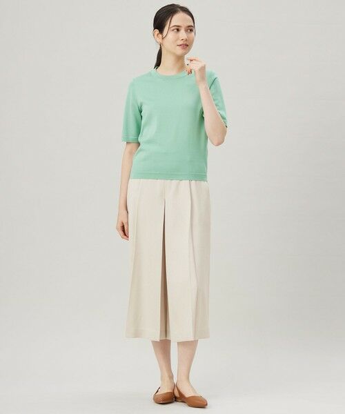 L size ONWARD(大きいサイズ) / エルサイズオンワード ニット・セーター | 【アンサンブル対応・洗える】アセテートコットンプルオーバー ニット | 詳細1