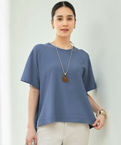 【大きいサイズ】自由区 フランダース リネンシャツ カシュクール セール】 【洗える】キュプラコットンツイルプルオーバー