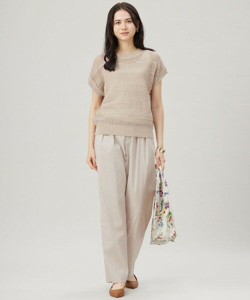 L size ONWARD(大きいサイズ) / エルサイズオンワード ニット・セーター | 【洗える】レーシーリネンコットン ニット | 詳細2