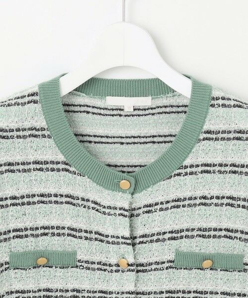 L size ONWARD(大きいサイズ) / エルサイズオンワード カーディガン・ボレロ | 【洗える】カラーミックスツイードニット カーディガン | 詳細5