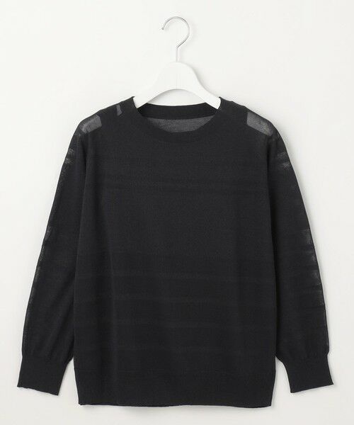 L size ONWARD(大きいサイズ) / エルサイズオンワード ニット・セーター | 【ワコールコラボ】【洗える】シアーボーダー ニット | 詳細22