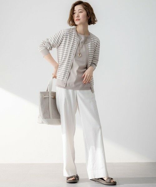 L size ONWARD(大きいサイズ) / エルサイズオンワード カーディガン・ボレロ | 【洗える】レーヨンポリエステルストレッチ カーディガン | 詳細3