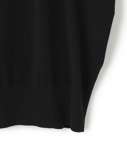L size ONWARD(大きいサイズ) / エルサイズオンワード ニット・セーター | 【洗える】レーヨンポリエステルストレッチ フレンチスリーブ ポロニット | 詳細8