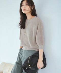 L size ONWARD(大きいサイズ) / エルサイズオンワード ニット・セーター | 【洗える】ピュアリネン パフスリーブ ニット