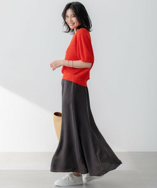 L size ONWARD(大きいサイズ) / エルサイズオンワード ニット・セーター | 【洗える】ピュアリネン パフスリーブ ニット | 詳細2