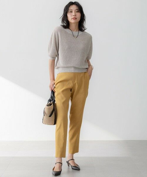 L size ONWARD(大きいサイズ) / エルサイズオンワード ニット・セーター | 【洗える】ピュアリネン パフスリーブ ニット | 詳細3