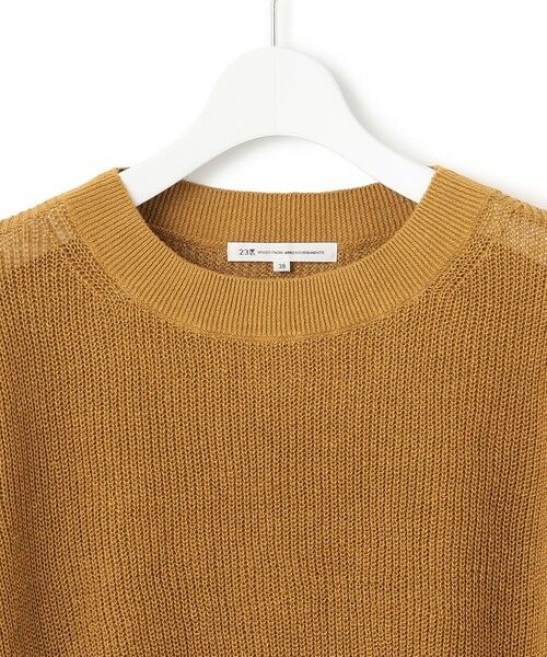 L size ONWARD(大きいサイズ) / エルサイズオンワード ニット・セーター | 【洗える】ピュアリネン パフスリーブ ニット | 詳細12
