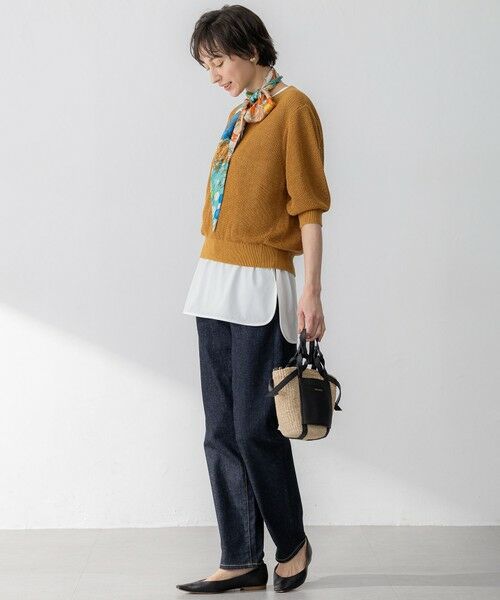 L size ONWARD(大きいサイズ) / エルサイズオンワード ニット・セーター | 【洗える】ピュアリネン パフスリーブ ニット | 詳細9