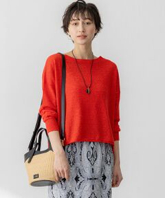 L size ONWARD(大きいサイズ) / エルサイズオンワード ニット・セーター | 【洗える】ピュアリネン ワイド ニット