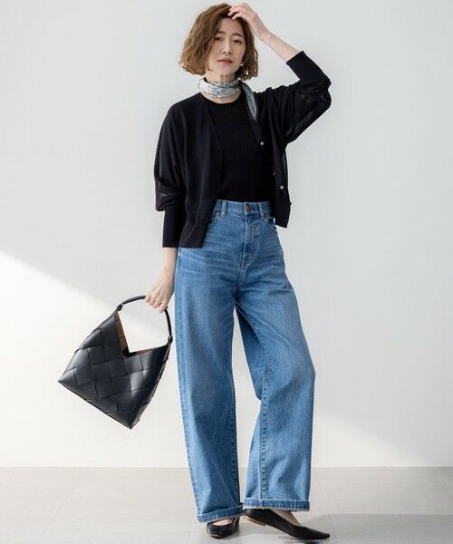 L size ONWARD(大きいサイズ) / エルサイズオンワード カーディガン・ボレロ | 【洗える】シャイニーシアー ドルマンスリーブ カーディガン | 詳細2