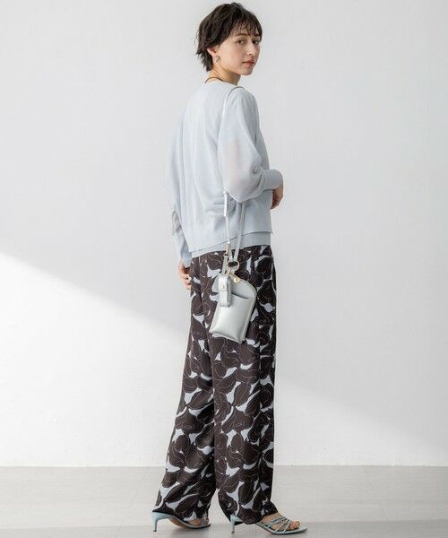 L size ONWARD(大きいサイズ) / エルサイズオンワード カーディガン・ボレロ | 【洗える】シャイニーシアー ドルマンスリーブ カーディガン | 詳細9