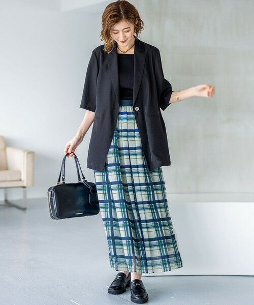 L size ONWARD(大きいサイズ) / エルサイズオンワード キャミソール・チューブトップ | 【洗える】シャイニーシアー ニット キャミソール | 詳細8