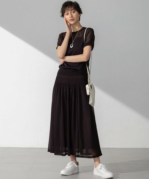 L size ONWARD(大きいサイズ) / エルサイズオンワード ニット・セーター | 【洗える】シャイニーシアー ドルマン ニット | 詳細12