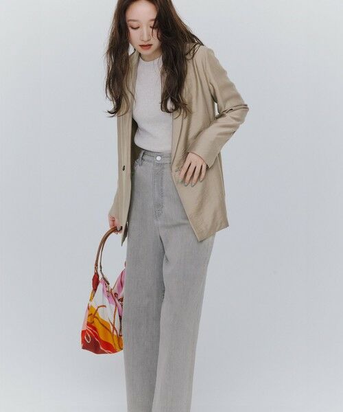 L size ONWARD(大きいサイズ) / エルサイズオンワード ニット・セーター | 【洗える】シャイニーシアー リブ ニット | 詳細1