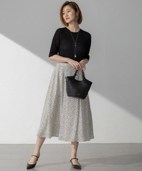 L size ONWARD(大きいサイズ) / エルサイズオンワード ニット・セーター | 【洗える】シャイニーシアー リブ ニット | 詳細15