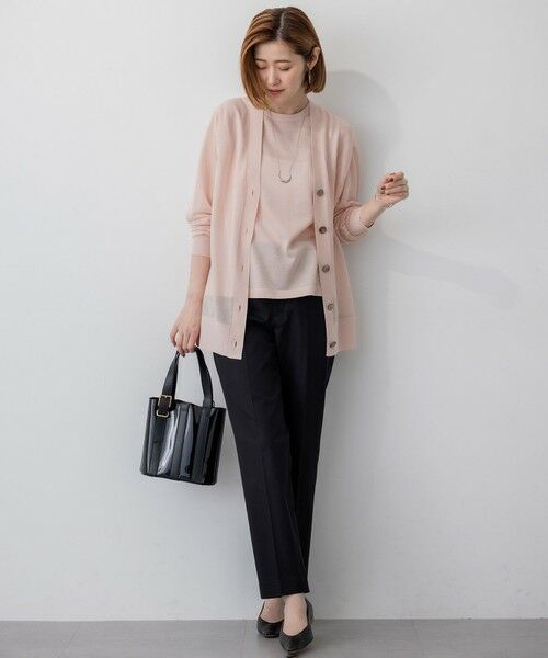 L size ONWARD(大きいサイズ) / エルサイズオンワード カーディガン・ボレロ | 【CanCam10月号掲載/CLASSY.10月号掲載】シャイニーシアー カーディガン | 詳細21