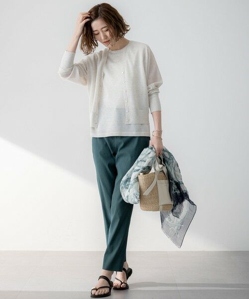 L size ONWARD(大きいサイズ) / エルサイズオンワード ニット・セーター | 【CanCam10月号掲載/新色追加】シャイニーシアー ノースリーブ ニット | 詳細2