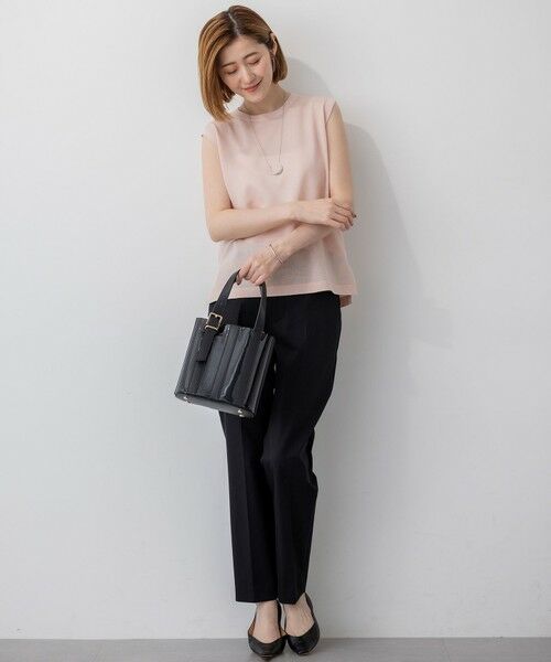 L size ONWARD(大きいサイズ) / エルサイズオンワード ニット・セーター | 【CanCam10月号掲載/新色追加】シャイニーシアー ノースリーブ ニット | 詳細18