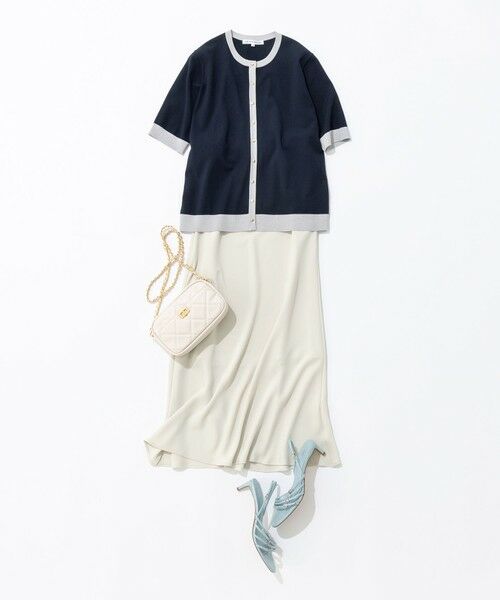 L size ONWARD(大きいサイズ) / エルサイズオンワード カーディガン・ボレロ | 【WEB&一部店舗限定/洗える】レーヨンポリエステルストレッチ 半袖 カーディガン | 詳細21