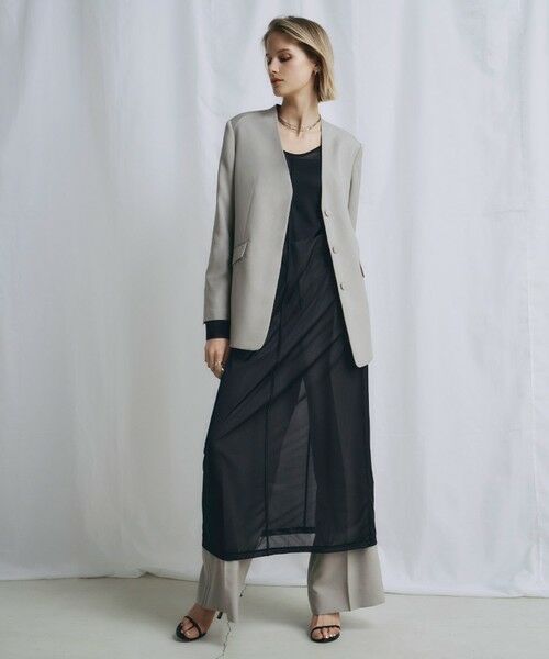 L size ONWARD(大きいサイズ) / エルサイズオンワード ロング・マキシ丈ワンピース | 【WEB＆一部店舗限定】SheerSerika ワンピース | 詳細1