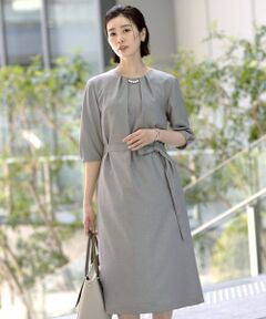 L size ONWARD(大きいサイズ) / エルサイズオンワード ロング・マキシ丈ワンピース | 【洗える・UV加工・吸水速乾】OXIJEWELストレッチ ワンピース